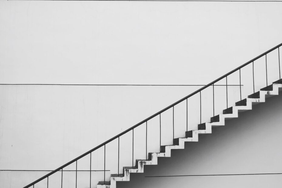 contemporary gradient handrails perspective