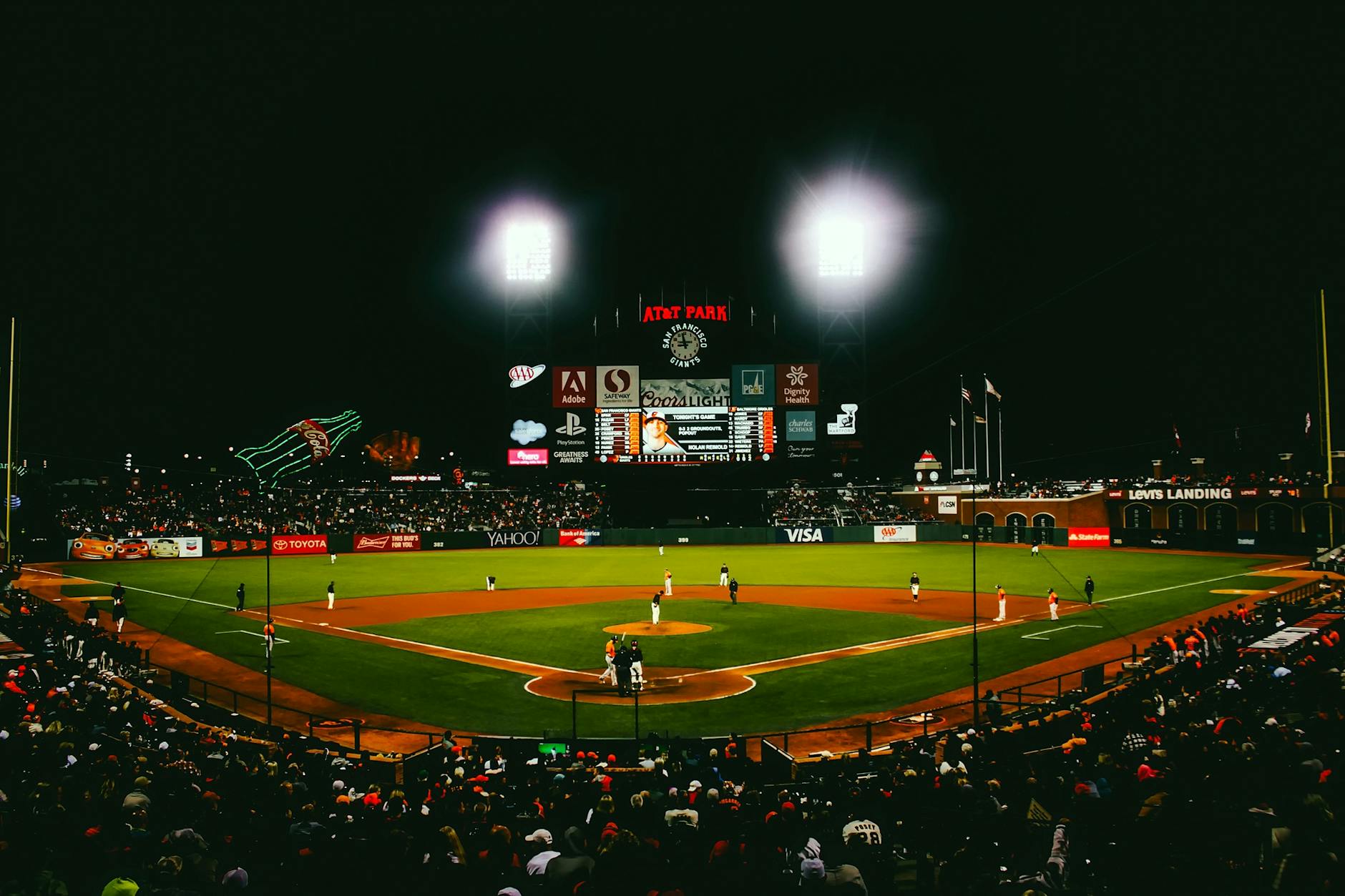 baseball player playing in baseball stadium