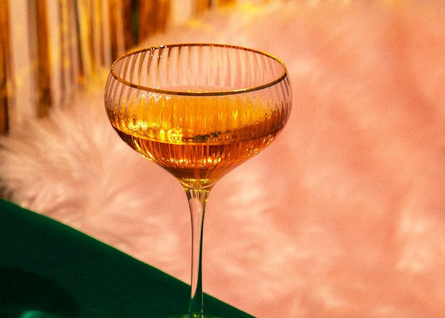 retro drink in glass